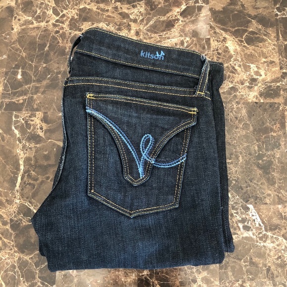 Kitson | Low Rise Dark Denim 24 - Picture 2 of 3